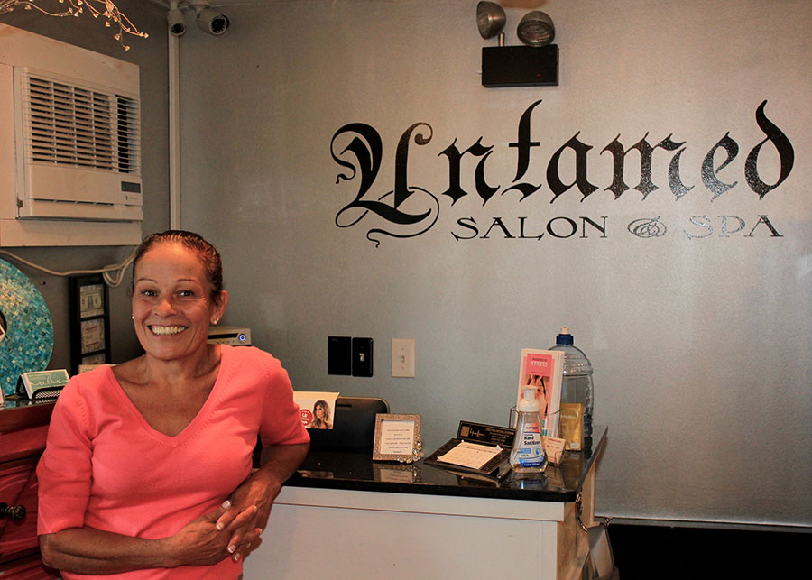 Emily Witbeck, massage therapist, at Untamed Salon and Spa Auburn Mass